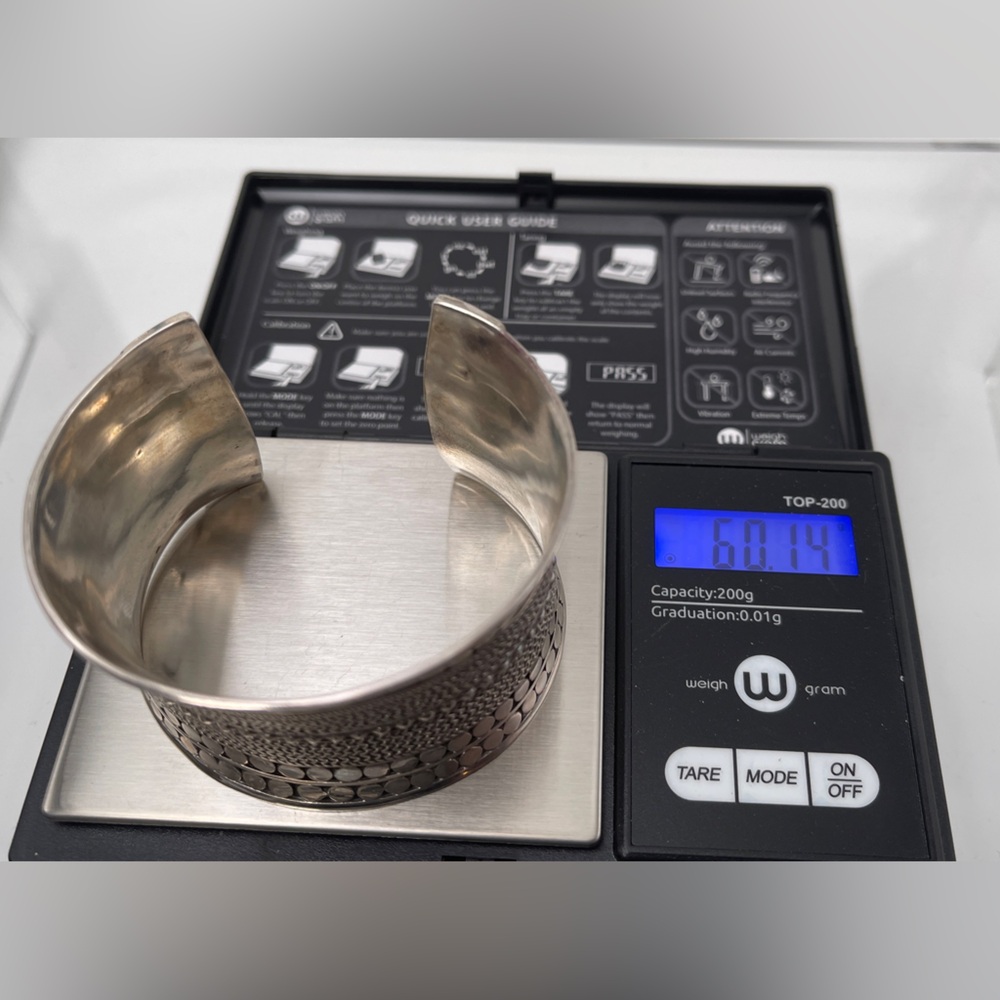Sterling Silver .925 Cuff Bracelet - Picture 8 of 8